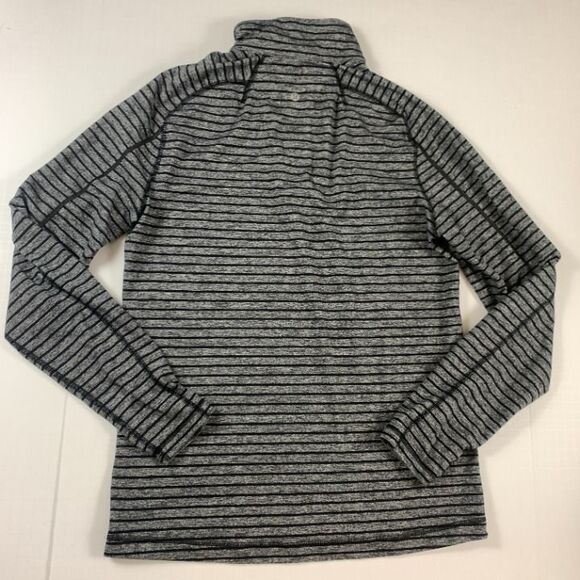 Lululemon Surge Warm 1/2 Zip, Raven Stripe Heathered Black, Medium - Picture 8 of 12